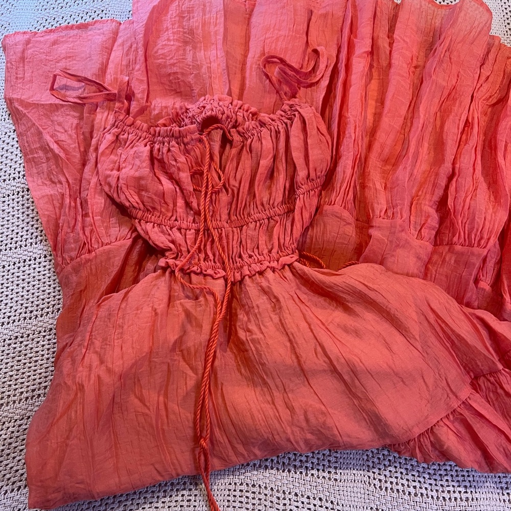 Women's Coral Maxi Dress